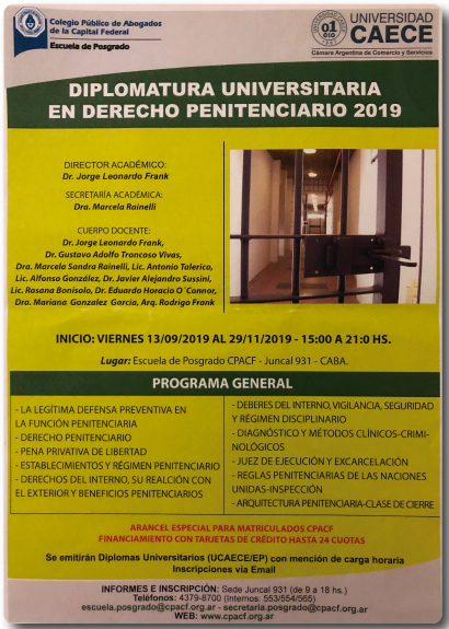 Programa Diplomatura en Derecho Penitenciario