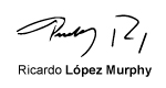 Firma de Ricardo Lopez Murphy